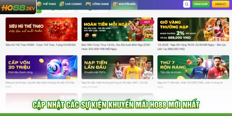 Khuyến Mãi HO88 1 Cập nhật các sự kiện khuyến mãi HO88 mới nhất