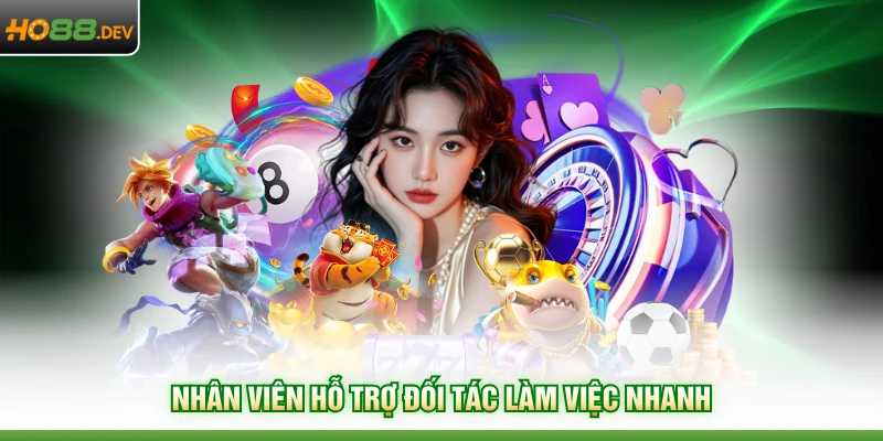 Đại Lý HO88 3 Nhân viên hỗ trợ đối tác làm việc nhanh